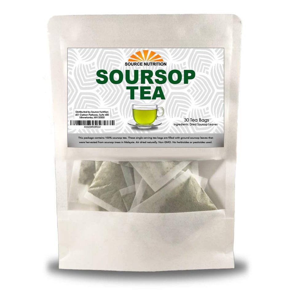 TradeKing Soursop tea bags pack front, ready for a soothing, caffeine-free cup.