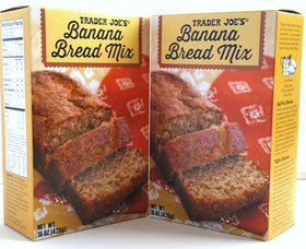 Trader Joe's Banana Bread Mix box – two-pack for convenient home baking.