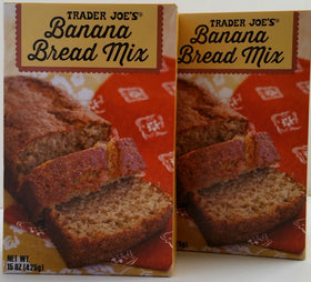 Trader Joe's Banana Bread Mix oven-loaf – warm, fragrant loaf straight from the oven.