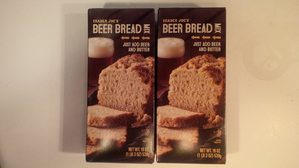 Trader Joe's Beer Bread Mix 2-pack, ready-to-bake bread for quick, comforting meals.