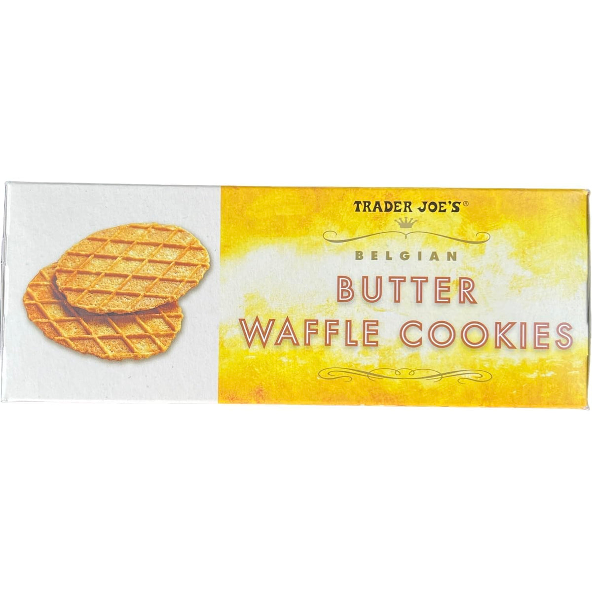 Trader Joe's Belgian Butter Waffle Cookies plated for tea time sharing