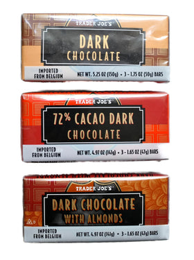 Family enjoys a piece of Trader Joe's chocolate during a relaxed afternoon.