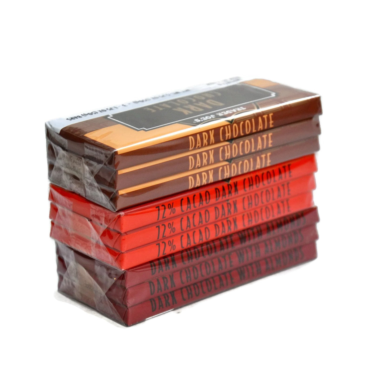 Trader Joe's Belgian dark chocolate variety-pack on display, gift-ready and shareable.