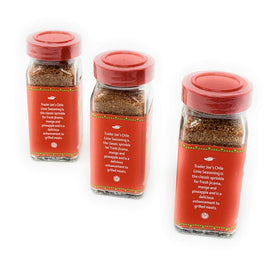 Trader Joe's Chile Lime Seasoning Blend shaker front ready to sprinkle on meals