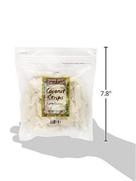 Trader Joe's Coconut Strips trail-snack ideal for outdoor adventures.