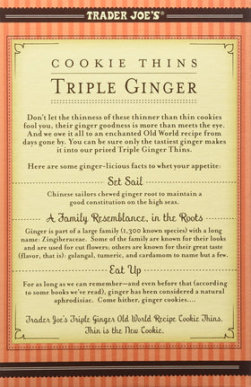 Trader Joe's Triple Ginger cookies close-up, vibrant ginger flavor and crisp texture