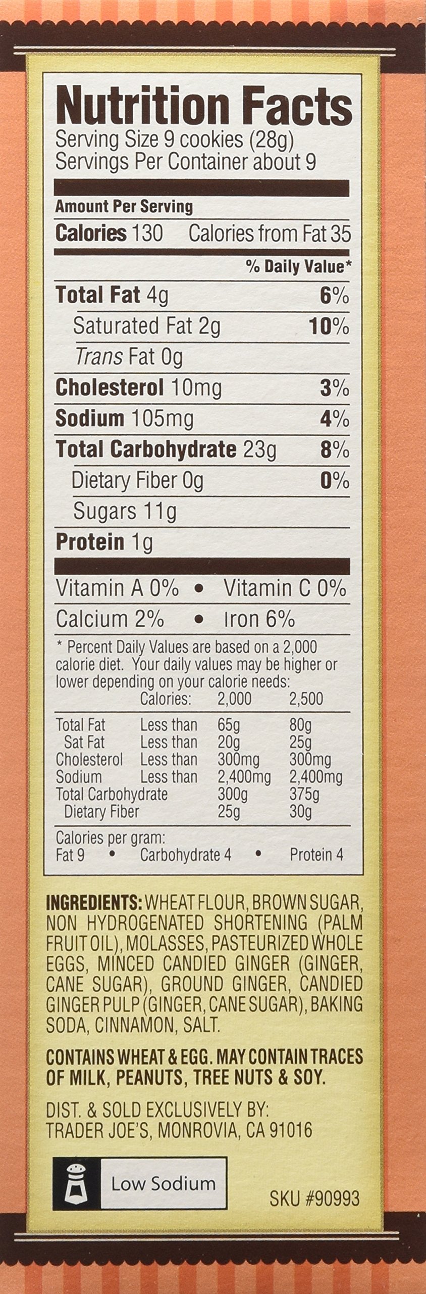 Trader Joe's Triple Ginger two-pack pouch close-up highlights portion-controlled snacking