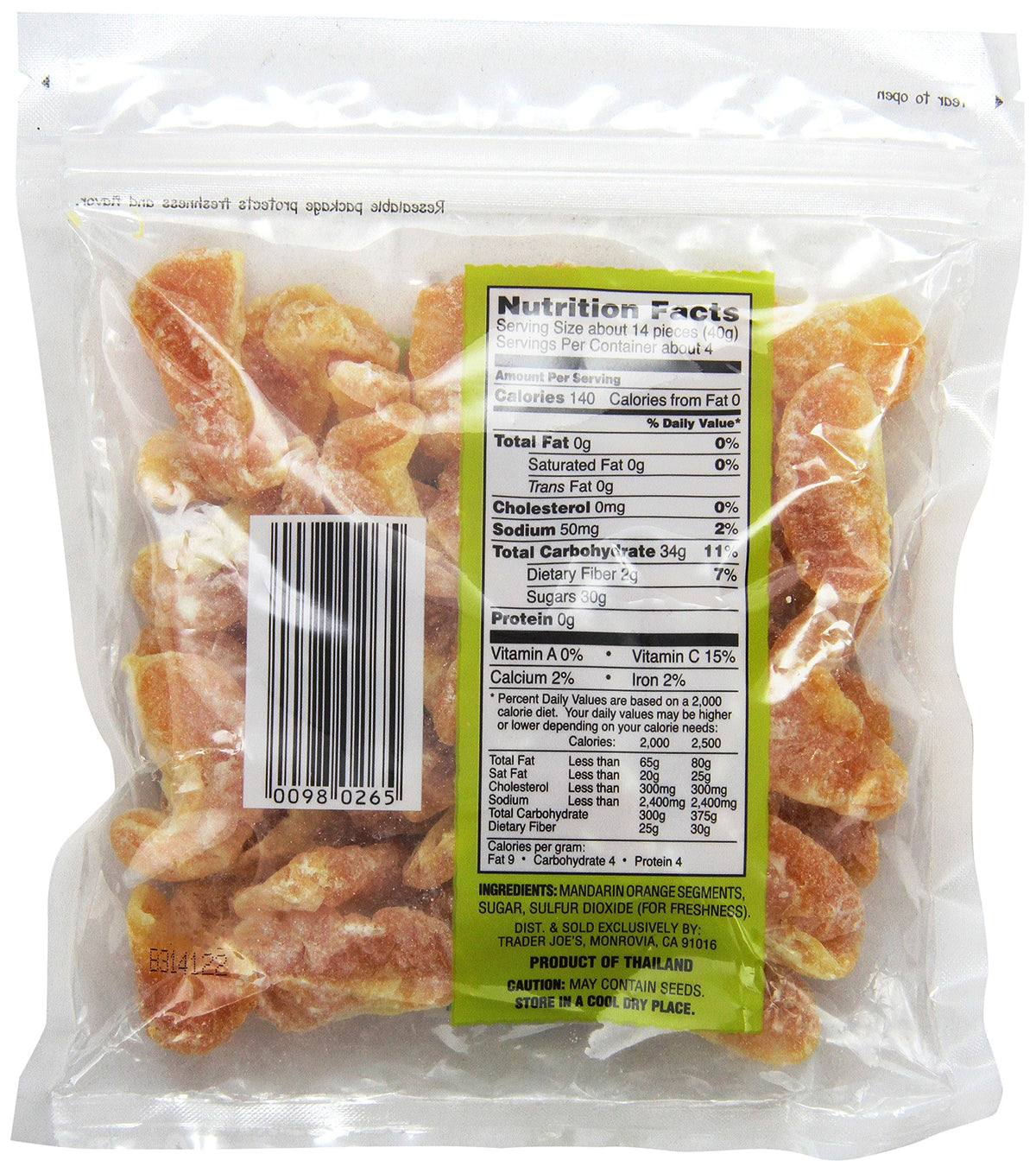 Close-up of Trader Joe's mandarins with bright zest for on-the-go snacking.