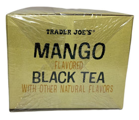 Trader Joe's Mango Black Tea over ice, bright mango flavor.