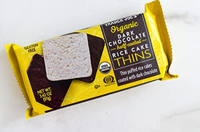 Trader Joe's Organic Dark Chocolate Puffed Rice Cake Thins served as a satisfying afternoon treat.