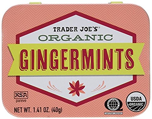 Trader Joe's Organic Pastilles Mints gingermints front pack for on-the-go freshness