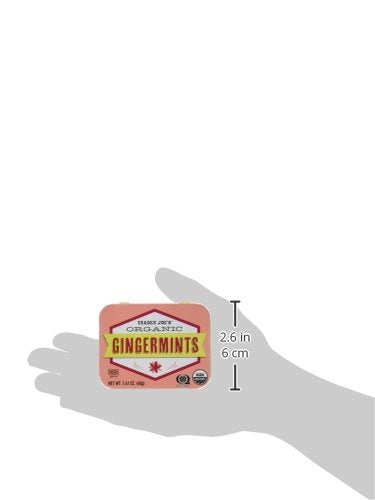 Trader Joe's Organic Pastilles Mints gingermints pack side showing six-pack convenience