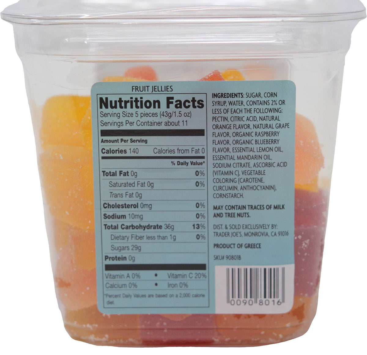 Trader Joes Other Fruit Jellies gluten-free label signals dietary suitability