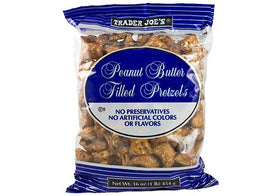 Trader Joe's Peanut Butter Filled Pretzels close-up—the creamy center enhances snacking on the go.