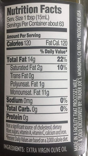 Trader Joe's Premium Olive Oil 2-pack pack-shot emphasizes value and pantry readiness.