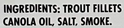 Trader Joe's smoked trout fillets on toast for a simple, flavorful snack
