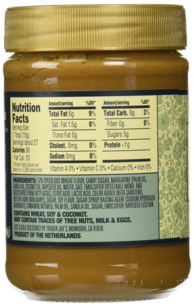 Trader Joe's Speculoos Cookie Butter topping for ice cream, creamy, aromatic, and indulgent.