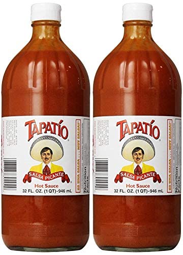 Trader Joe's Tapatio hot sauce two bottles front view, pantry-ready spice