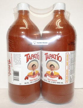 Trader Joe's Tapatio hot sauce two bottles label closeup showcasing bold flavor