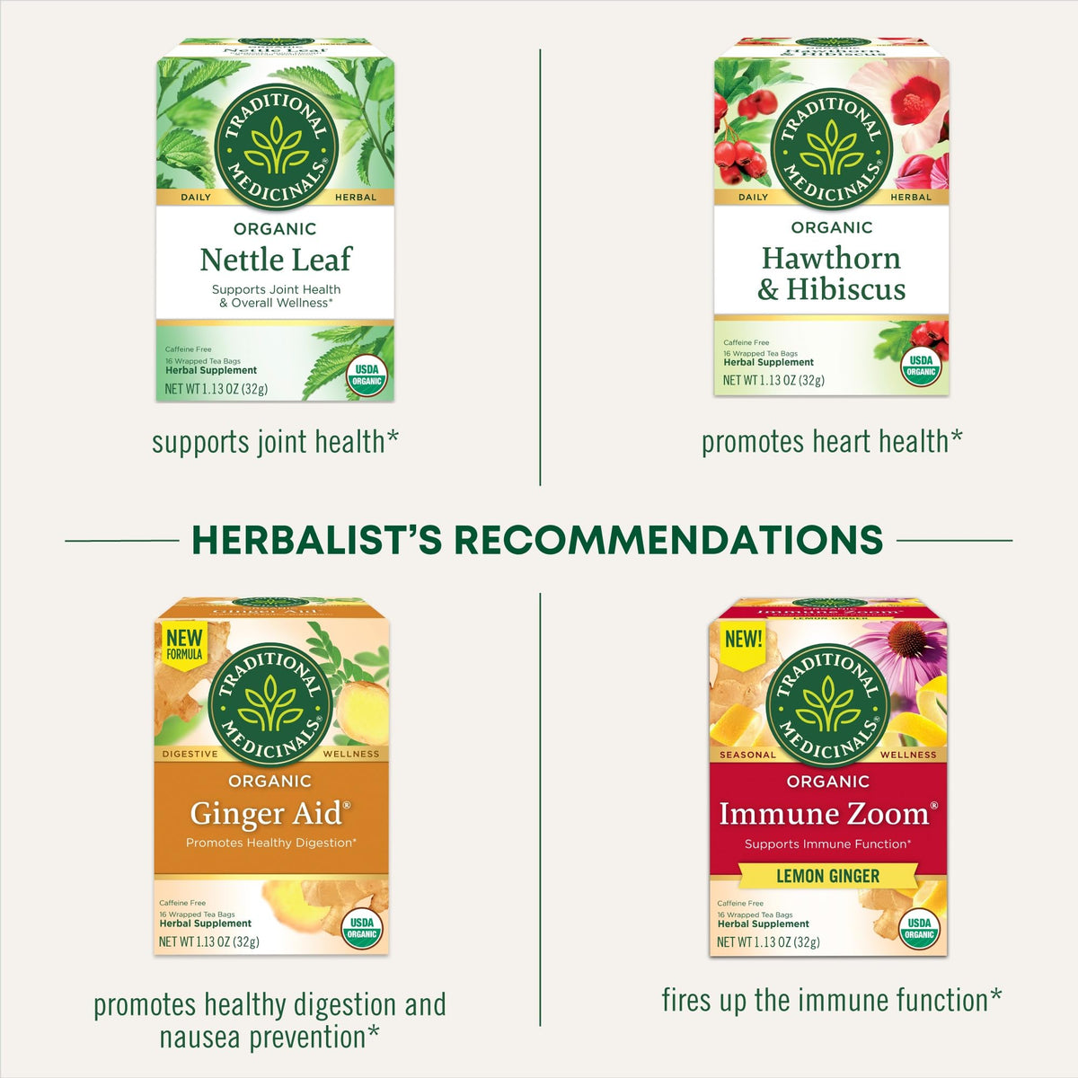 Traditional Medicinals six-pack box signals value and convenience.