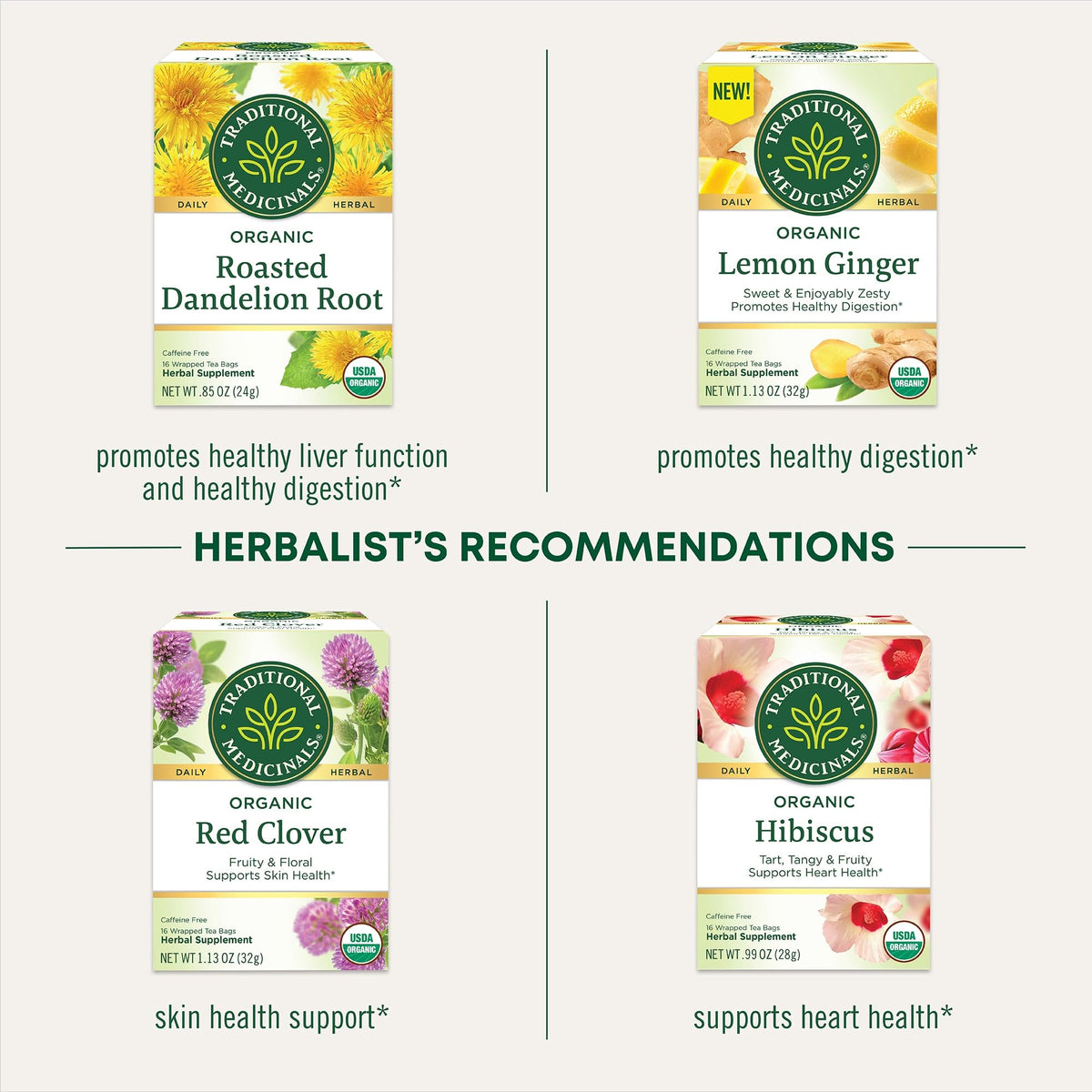Traditional Medicinals Everyday Detox Lemon compostable tea bags packaging scene