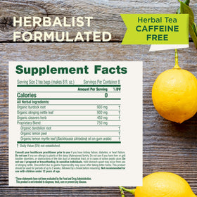 Traditional Medicinals Everyday Detox Lemon tea steeping in cup