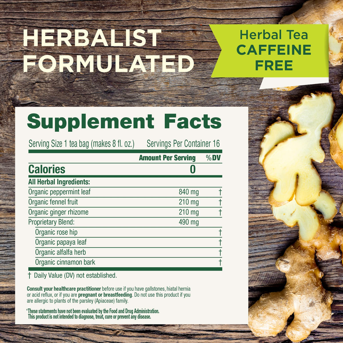 Traditional Medicinals Ginger Slices add a spicy lift to soothe the palate.
