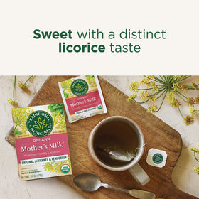 A warm cup of Traditional Medicinals Mother's Milk Tea fits daily routine.