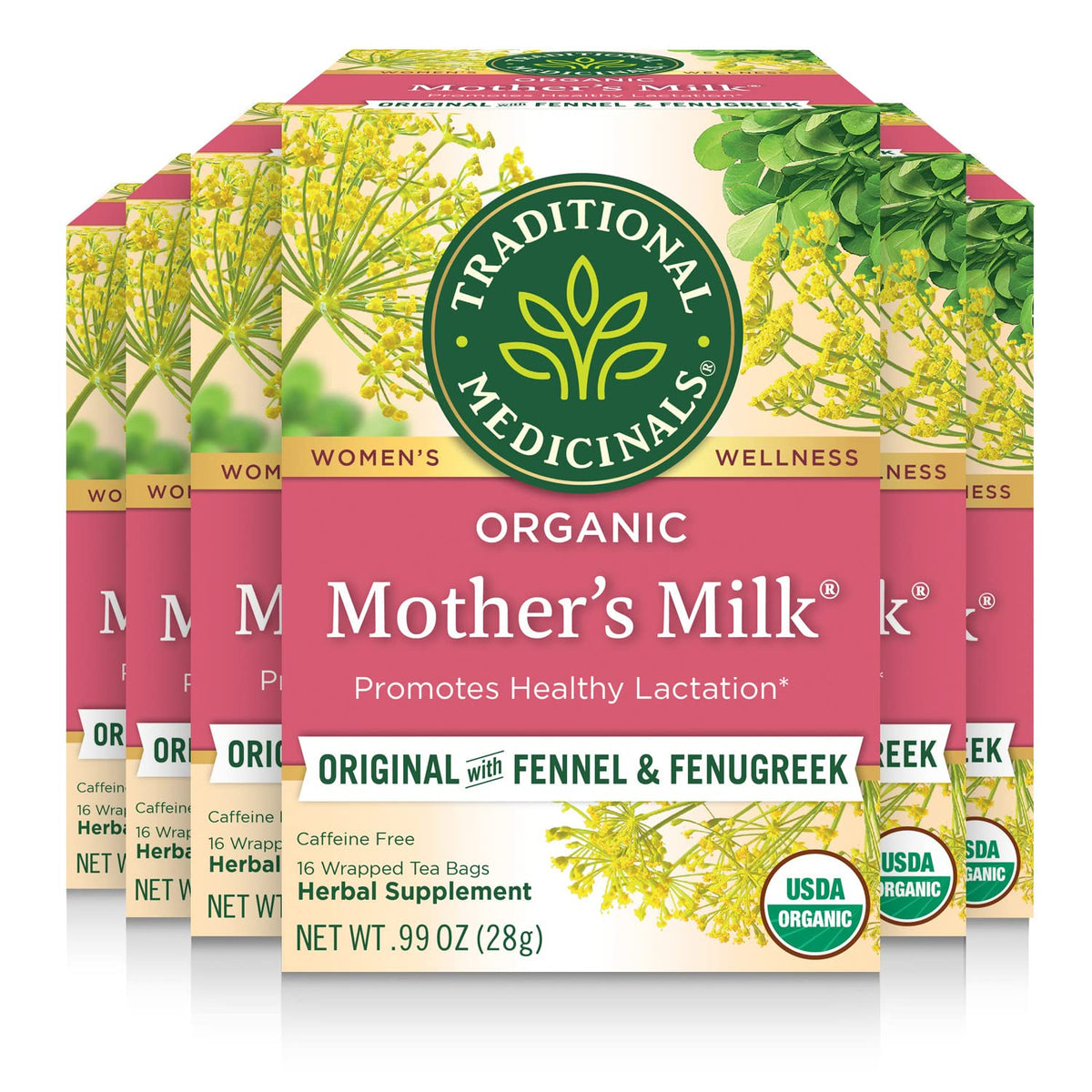 Traditional Medicinals Organic Mother's Milk Tea packaging for nursing moms.