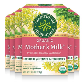 Traditional Medicinals Organic Mother's Milk Tea packaging for nursing moms.
