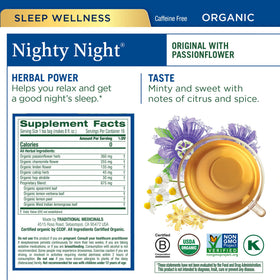 Traditional Medicinals Night Night Extra tea tin for cozy night ritual
