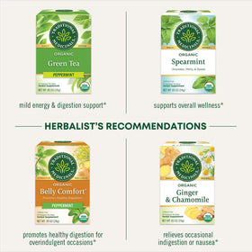 Traditional Medicinals Peppermint Delight organic certifications badge signals trusted quality.