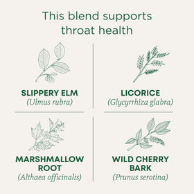 Traditional Medicinals Organic Label close-up shows certified organic ingredients for purity and quality.