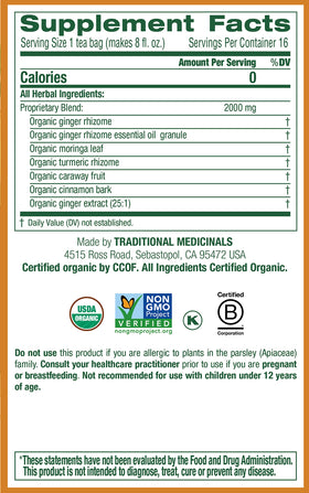 Traditional Medicinals Peppermint and licorice blend alongside a steaming cup.