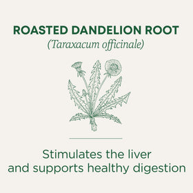 Traditional Medicinals dandelion root carton shows organic and kosher certifications.