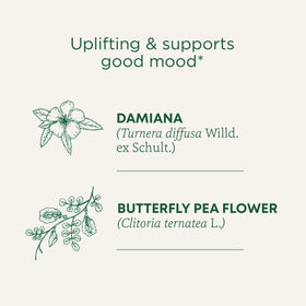 Traditional Medicinals Rosy Mood blend with damiana and rose supports uplifting moments
