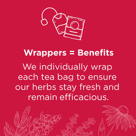 Traditional Medicinals Slippery Elm Bark image emphasizes natural sourcing for soothing tea.