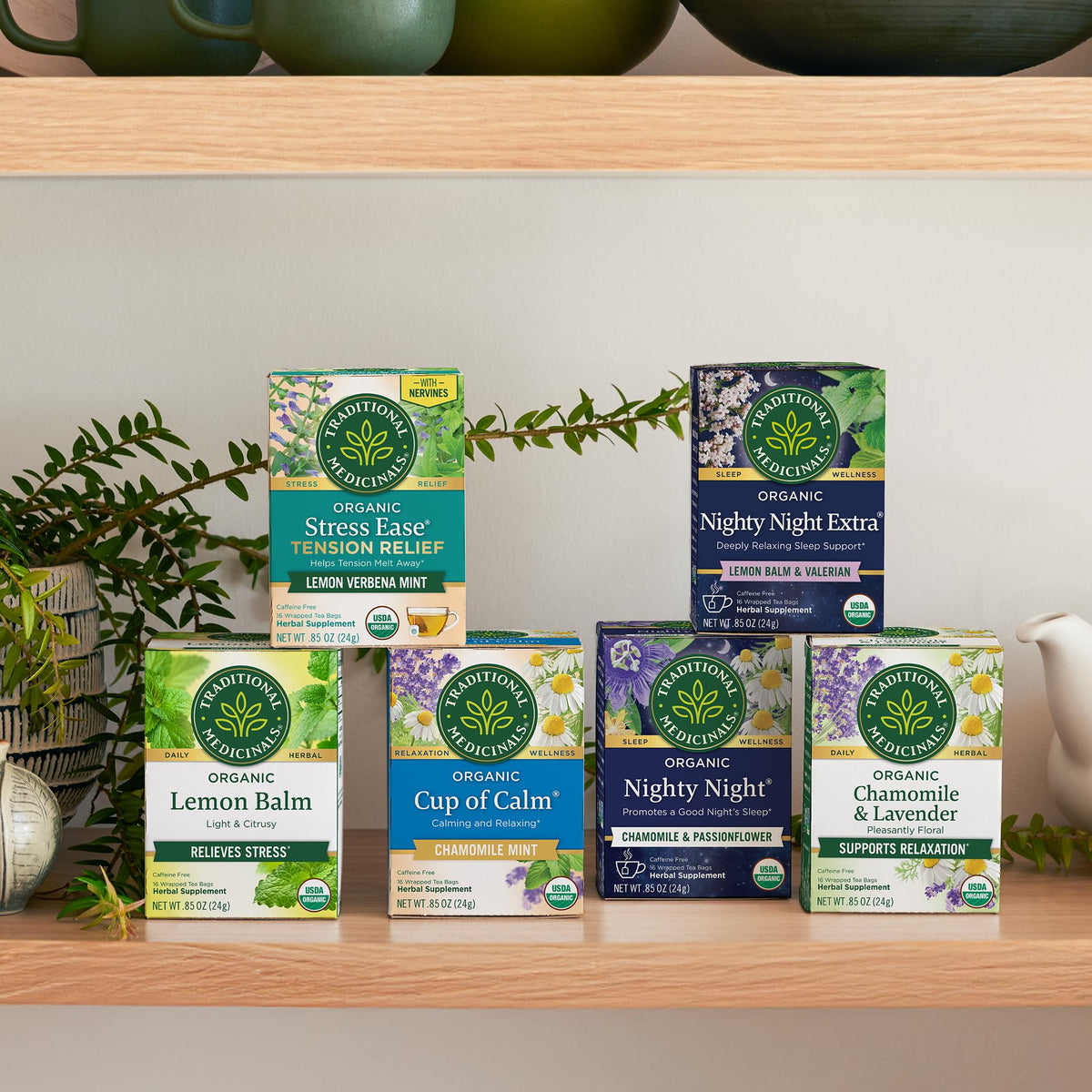 Traditional Medicinals Stress Ease Tension carton for occasional tension relief