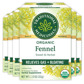 Traditional Medicinals Organic Fennel tea bags for digestion support