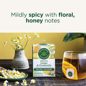 Packaging box of Traditional Medicinals organic tea showing label