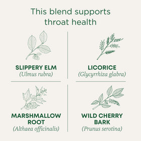 Traditional Medicinals Organic Throat Coat tea bags arranged for convenient daily use.