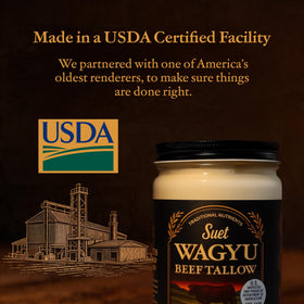 Traditional Nutrients Wagyu Beef Tallow 28oz jar for extended kitchen use
