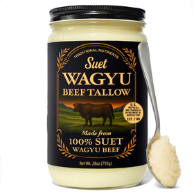 Traditional Nutrients Wagyu Beef Tallow jar front label highlighting purity and premium quality