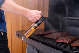 Traeger BPA-free plastic spritzer keeps flavors safe during use.