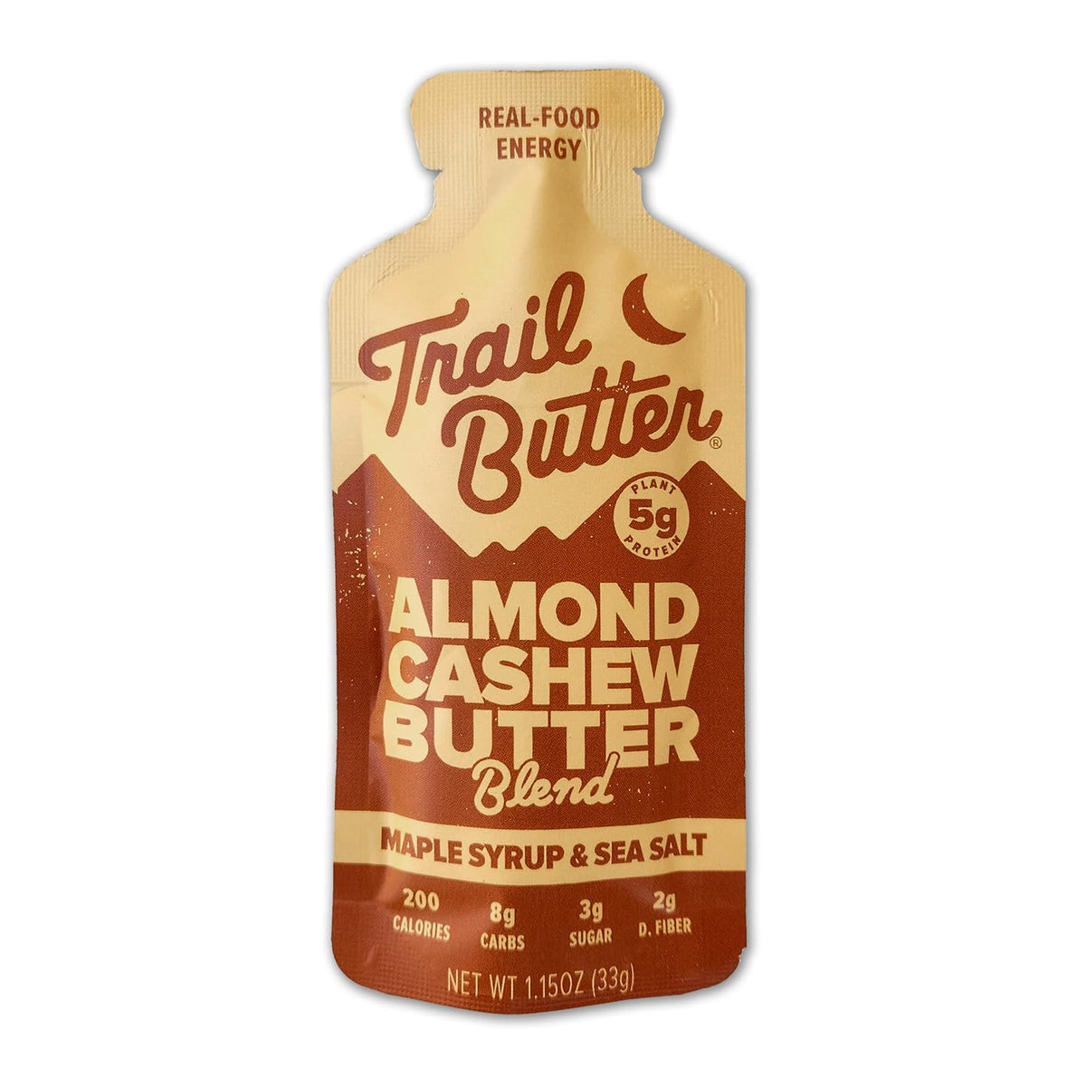 Trail Butter Lil’ Squeeze open pouch ready for trail snack on the go.