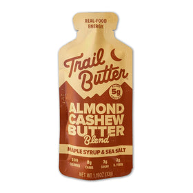 Trail Butter Lil’ Squeeze open pouch ready for trail snack on the go.