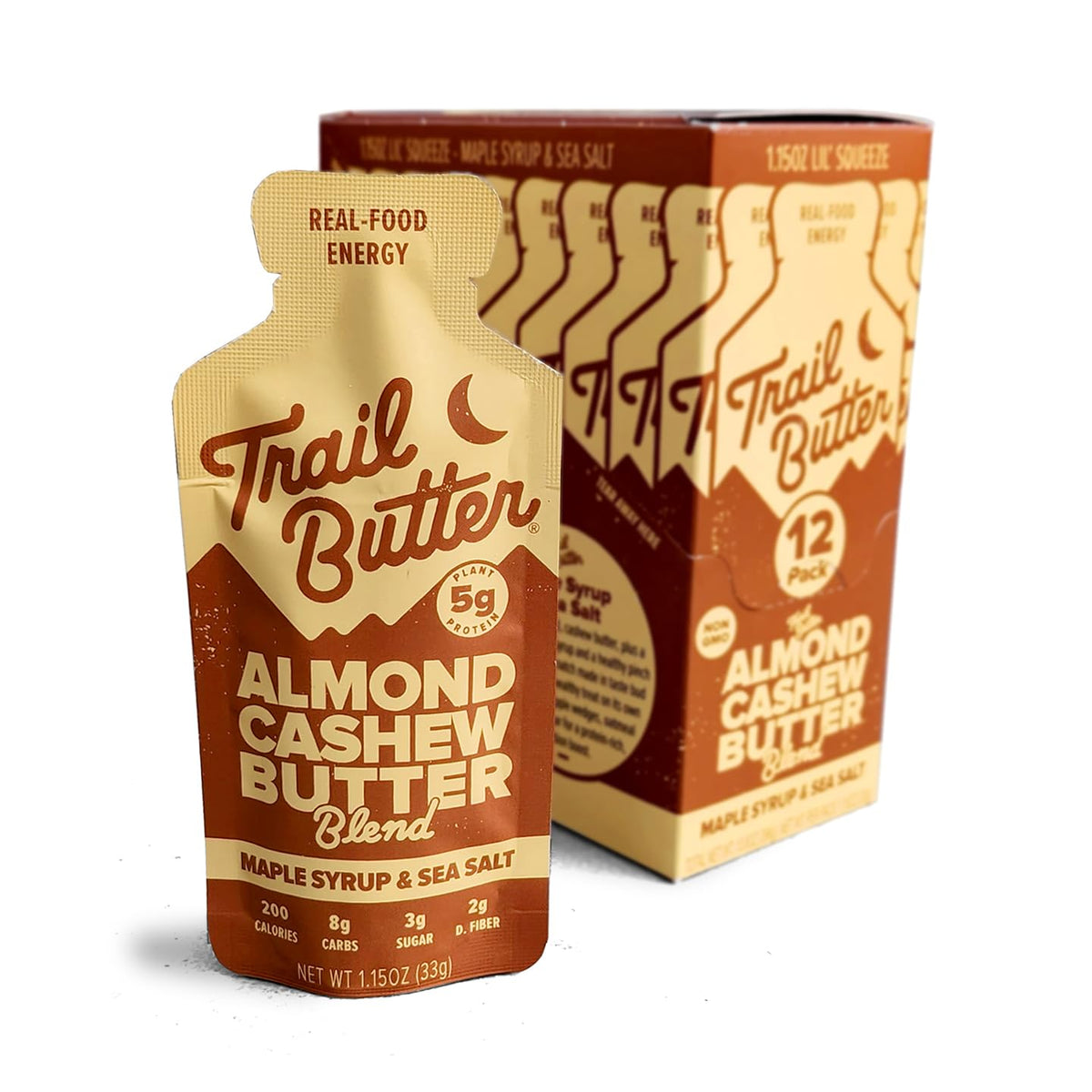 Trail Butter Lil’ Squeeze energy pouches packaging for easy, on-the-go fueling.