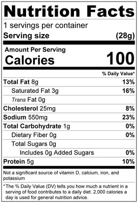 Trail's Best Double Salami Sticks gluten-free label, convenient snack