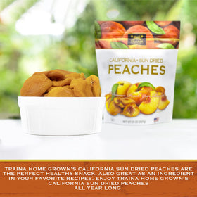 Traina peaches as a dessert ingredient, adding natural sweetness.