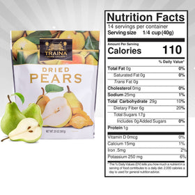 Traina pear slices show chewy texture, ideal for snacks.